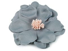 Kraftika 2ks šedá sv. textilní květ 75mm, květy našití a nalepení