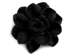 Kraftika 2ks černá vlněný květ 40mm