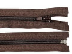 Kraftika 1ks chocolate brown spirálový zip šíře 5mm délka 65cm