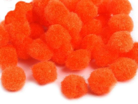 Kraftika 100ks (10mm) red orange bambulka 11mm, bambulky