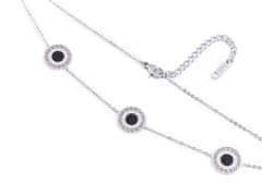Kraftika 1ks černá platina náhrdelník z nerezové oceli mandala
