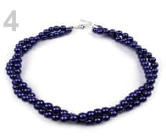 Kraftika 1ks 4 modrá berlínská perlový náhrdelník