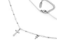 Kraftika 1ks latina náhrdelník z nerezové oceli křížek s broušenými