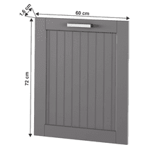 KONDELA Dvířka na myčku 60, tmavě šedá, JULIA TYP 59