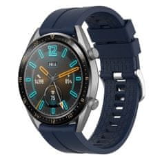 BStrap Silicone Cube řemínek na Huawei Watch GT 42mm, navy blue