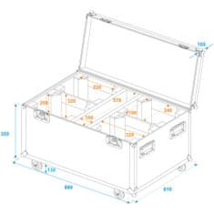 Roadinger Přepravní kufr pro 4x hlavice TMH-X4