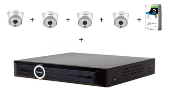 TIANDY CCTV IP kamerový dome set TC-S4DL-1NVR-1HDD