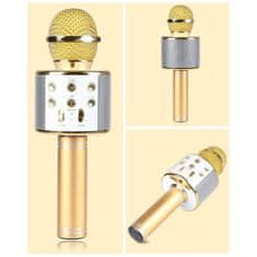 Leventi Bezdrátový karaoke mikrofon WS-858 - Zlatý