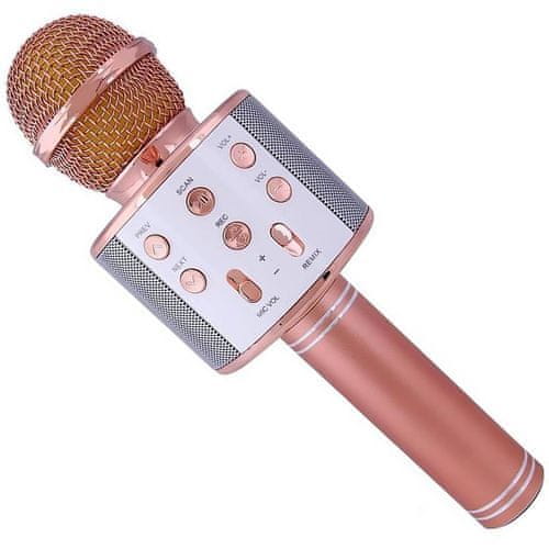 Alum online Bezdrátový karaoke mikrofon WS-858 - Rose Gold