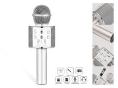 Leventi Bezdrátový karaoke mikrofon WS-858 - Stříbrný