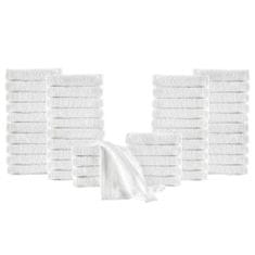 Greatstore Sada ručníků pro hosty 50 ks bavlna 350 g/m2 30 x 50 cm bílá