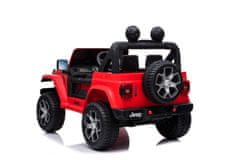 Beneo Elektrické autíčko JEEP Wrangler, Jednomístné, Kožená sedadla, Rádio s Bluetooth, 4x4, 12V10Ah, EVA