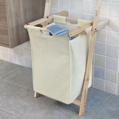 SoBuy FRG160-N žebříková police koupelnová police s odnímatelným košem na prádlo 42x152x35cm