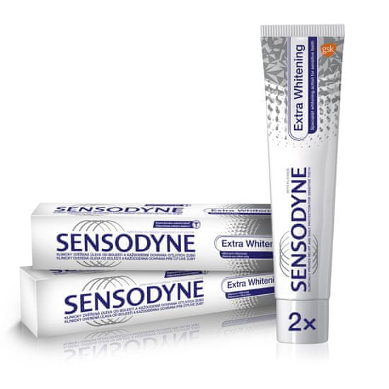 Sensodyne Extra Whitening zubní pasta 2 x 75 ml