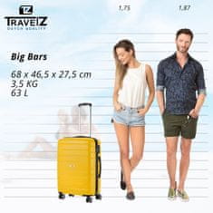 TRAVEL Z Střední kufr Big Bars Yellow