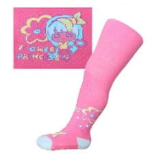 NEW BABY Bavlněné punčocháčky 3xABS růžové flower princess - 104 (3-4r)