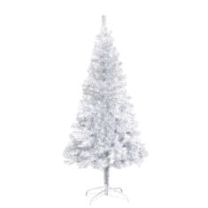 Greatstore Umělý vánoční stromek se stojanem stříbrný 150 cm PET