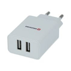 SWISSTEN Swissten Síťový Adaptér Smart Ic 2X Usb 2,1A Power + Datový Kabel Usb / Lightning 1,2 M Bílý 8595217464445