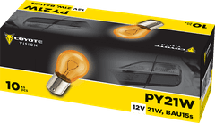 Coyote Vision 87862 PY21W BAU15s 12V 21W oranž 10 kusů