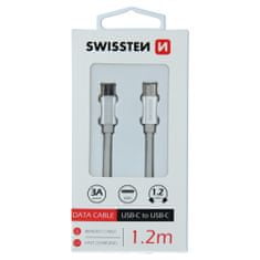 SWISSTEN USB-C/USB-C 1.2m, stříbrný