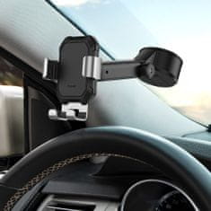 BASEUS Gravity Car Mount držák na mobil do auta, stříbrný