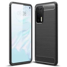 MG Carbon Case Flexible silikonový kryt na Huawei P40, černý