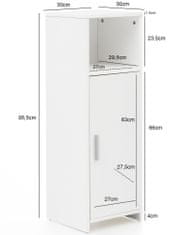 Bruxxi Koupelnová skříňka Saba, 95,5 cm, bílá