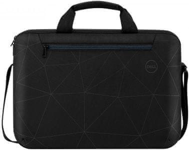 moderní brašna na notebook dell essential briefcase 15 palců dvojitý zip polstrované madlo nastavitelný popruh přihrádka na dokumenty reflexní potisk