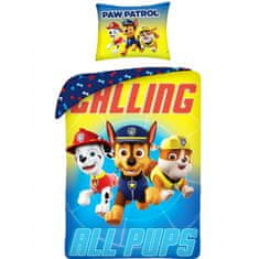 Halantex Oboustranné bavlněné povlečení PAW PATROL Calling, 140/200+70/90, P-382BL