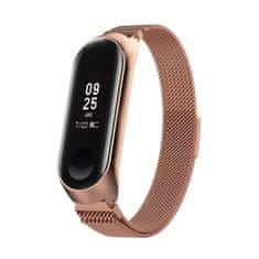 BStrap Milanese (Large) řemínek na Xiaomi Mi Band 3/4, rose gold