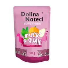 DOLINA NOTECI SUPERFOOD 300g kachna a křepelka pro psy 80% masa