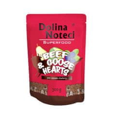 DOLINA NOTECI SUPERFOOD 300g hovězí a husí srdce pro psy 80% masa