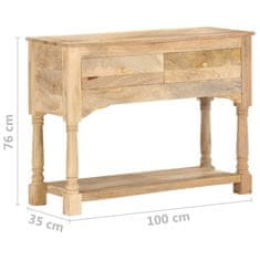 Greatstore Konzolová skříňka 100 x 35 x 76 cm masivní mangovníkové dřevo