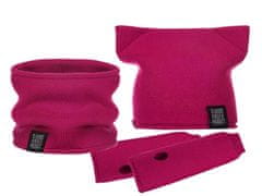 Kraftika 1sada 2 pink dívčí zimní sada čepice, nákrčník a rukavice