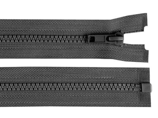 Kraftika 1ks 319 steel gray kostěný zip šíře 5mm délka 40 cm