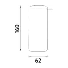 NIMCO Dávkovač tekutého mýdla na umyvadlo černý matný, pumpa plast, materiál polyresin NIMCO OMI OM 16031-90