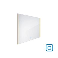 NIMCO Zrcadlo do koupelny 80x70 s osvětlením po stranách, dotykovým spínač NIMCO ZP 11003V