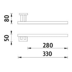NIMCO Držák na ručníky pravý do zdi NIMCO KEIRA KE 22060P-26