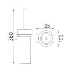 NIMCO WC štětka s držákem nástěnná NIMCO UNIX UN 13094W-26