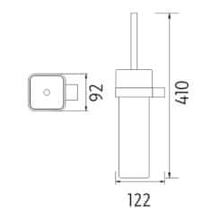 BPS-koupelny WC štětka KIBO - Ki 14094K-26