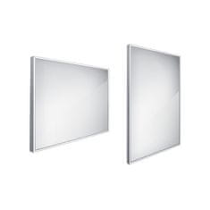 NIMCO Zrcadlo do koupelny 90x70 s osvětlením v tenkém rámu po obvodu NIMCO ZP 13019