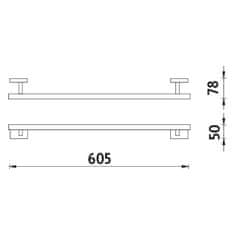 NIMCO Držák na ručníky, 61 cm NIMCO KEIRA KE 22061-26
