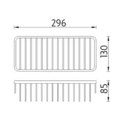 NIMCO Drátěná police do sprchy, velká, tvar hranatý košík NIMCO Drátěný program BO 313N-26
