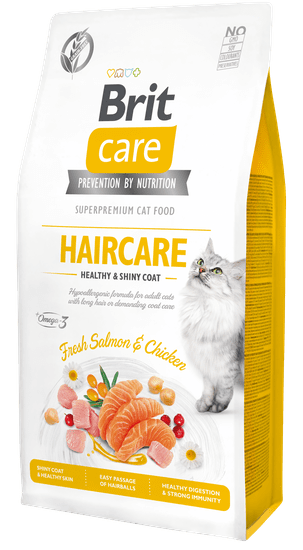 Brit Care Cat Grain-Free Haircare Healthy & Shiny Coat 7 kg