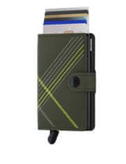 Secrid Zelená peněženka SECRID Miniwallet Stitch Linea MSt-Linea Lime SECRID