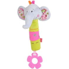 BabyOno Plyšová pískací hračka s kousátkem sloník