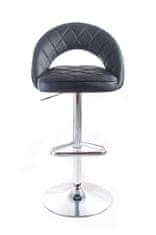 G21 Barová židle G21 Victea koženková, prošívaná black