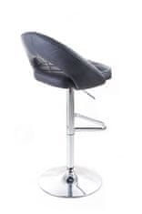 G21 Barová židle G21 Victea koženková, prošívaná black
