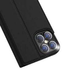 Dux Ducis Skin Pro knížkové kožené pouzdro na iPhone 12 Pro Max, černé