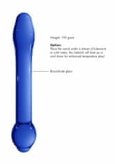 Shots Toys Shots Chrystalino Treasure blue skleněné dildo